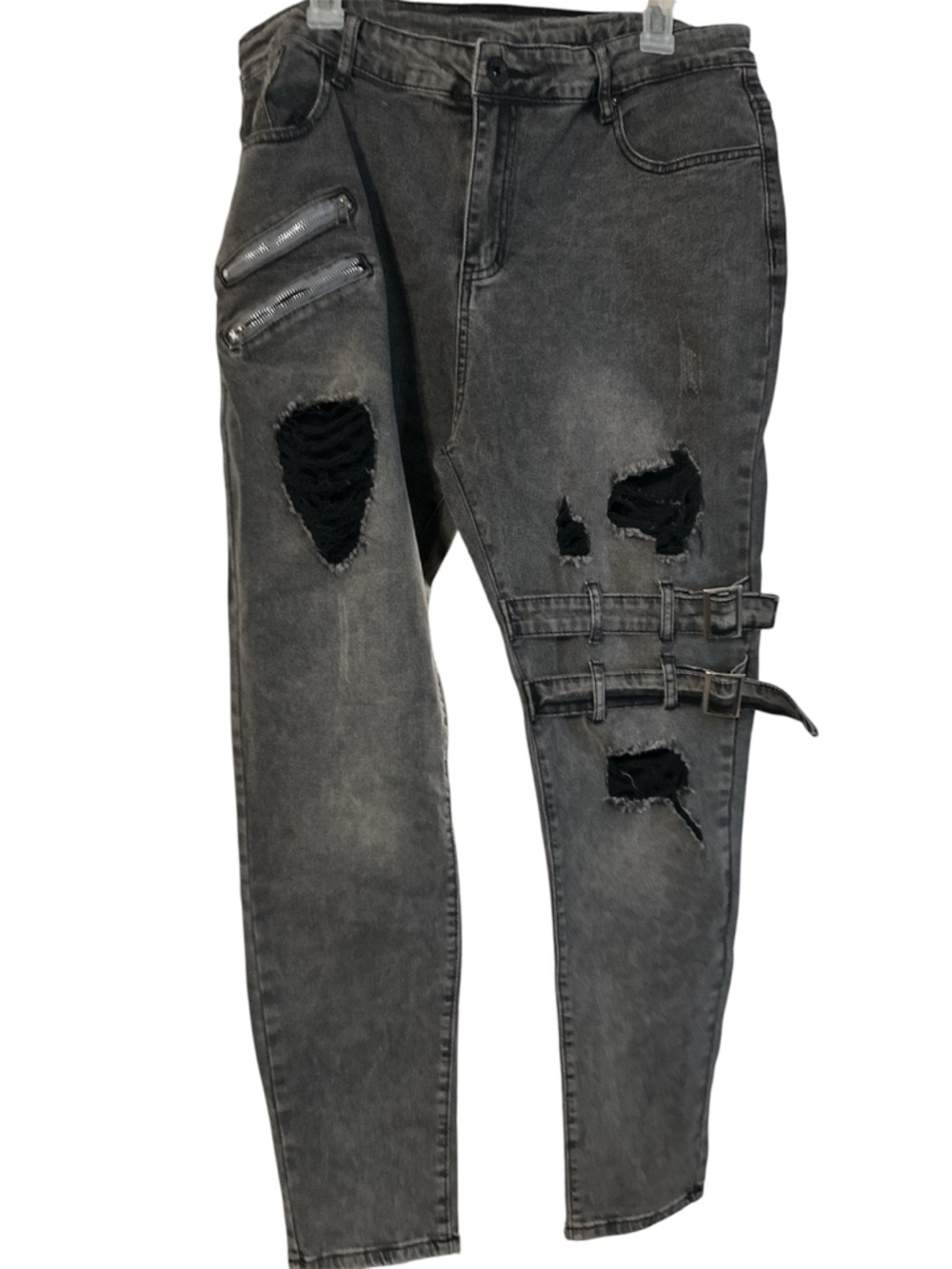 NWOT no brand Women's Skinny Ripped Jeans - Black Wash size xxxl cute 🥰